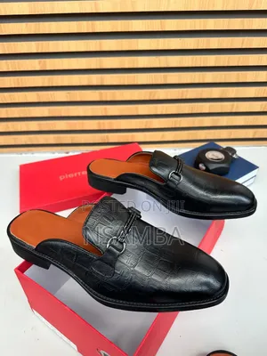 Black Backless Loafers