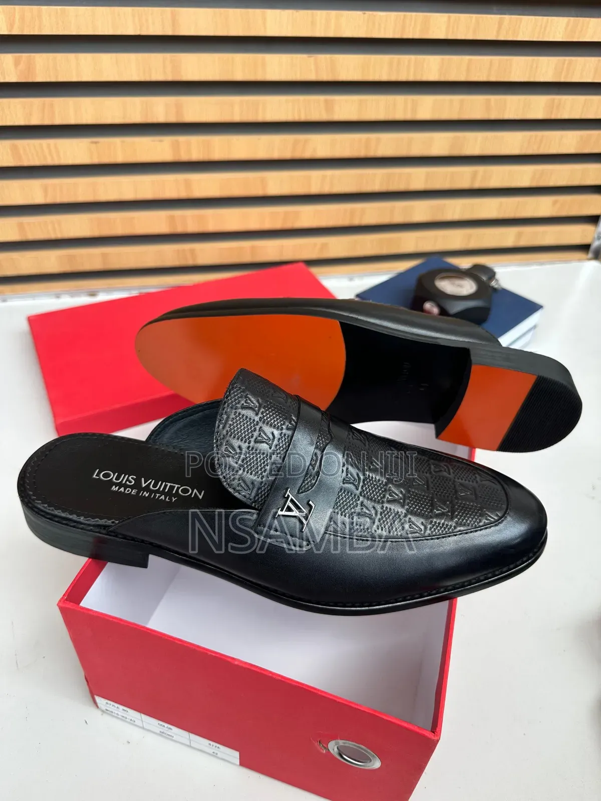 Black Backless Loafers