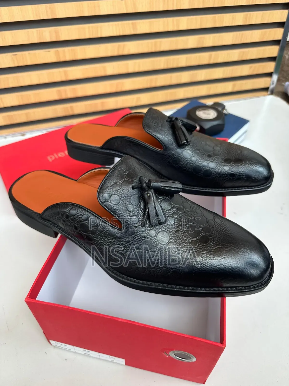 Black Backless Loafers