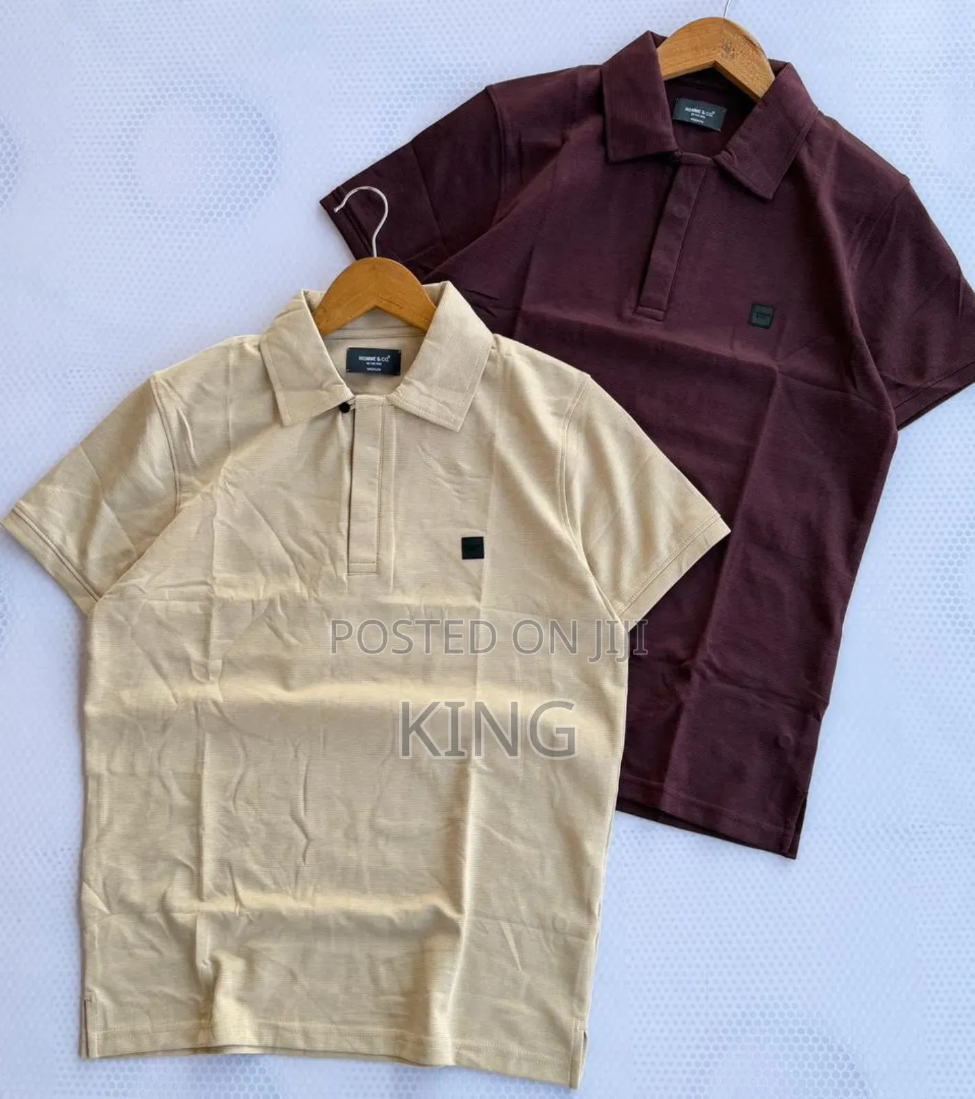 Men's Short-Sleeved Collared Polo Shirts. Zipper
