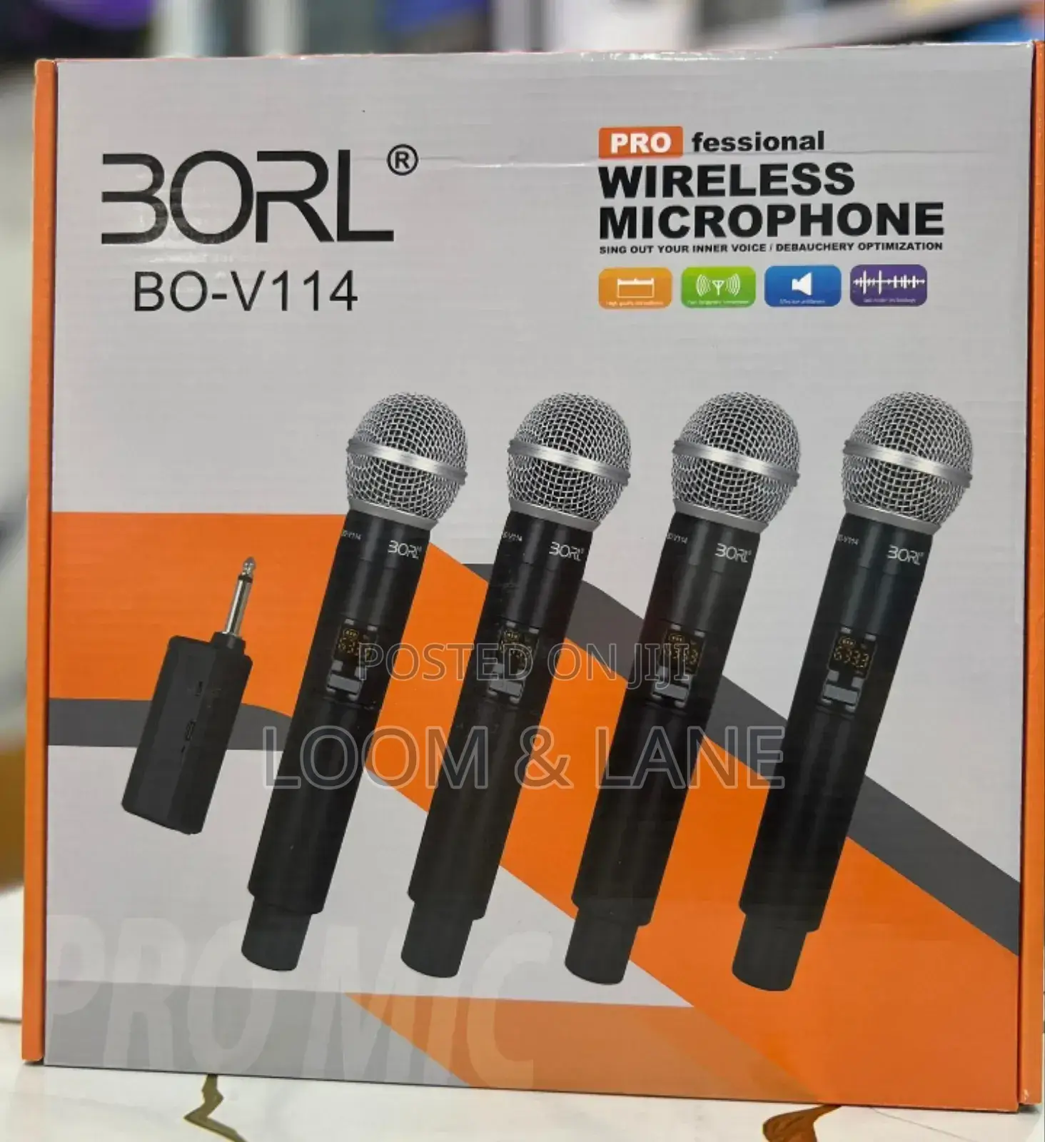 Borl Proffetional Wireless Microphone 4 in 1
