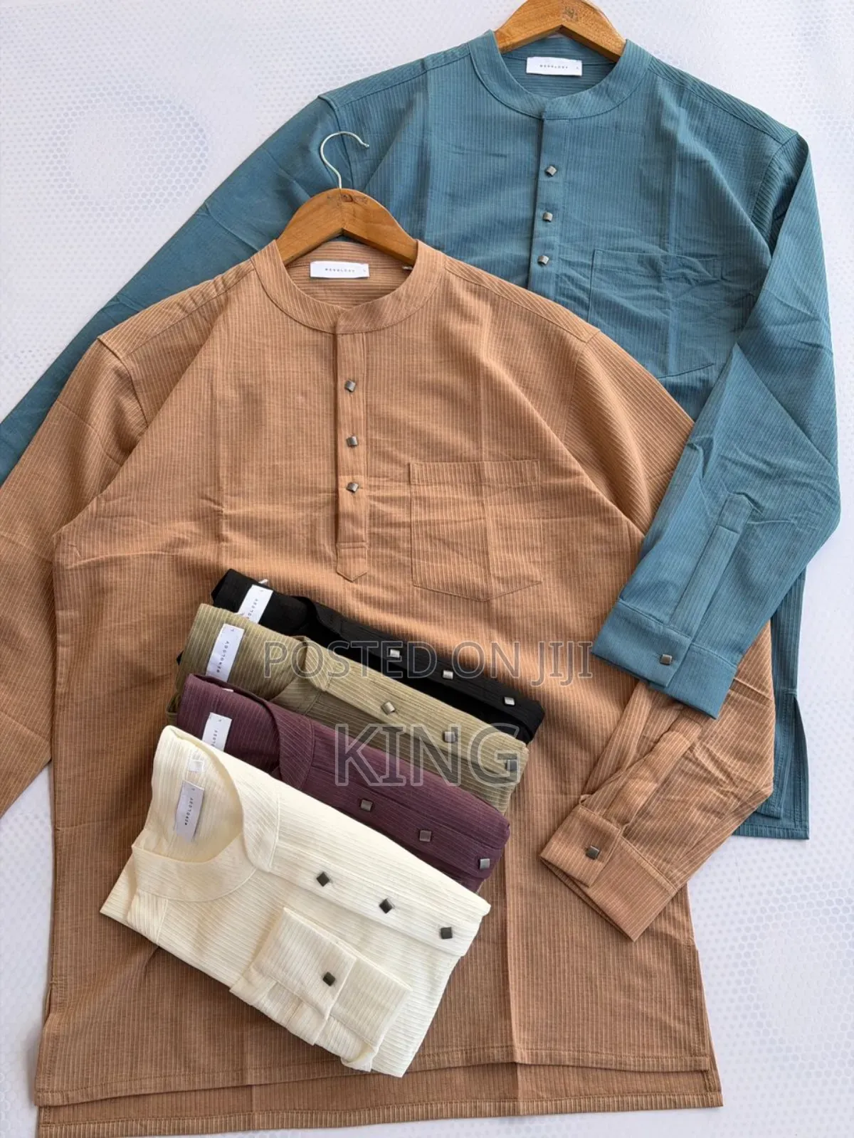 Quarter Button T-Shirts Long Sleeve