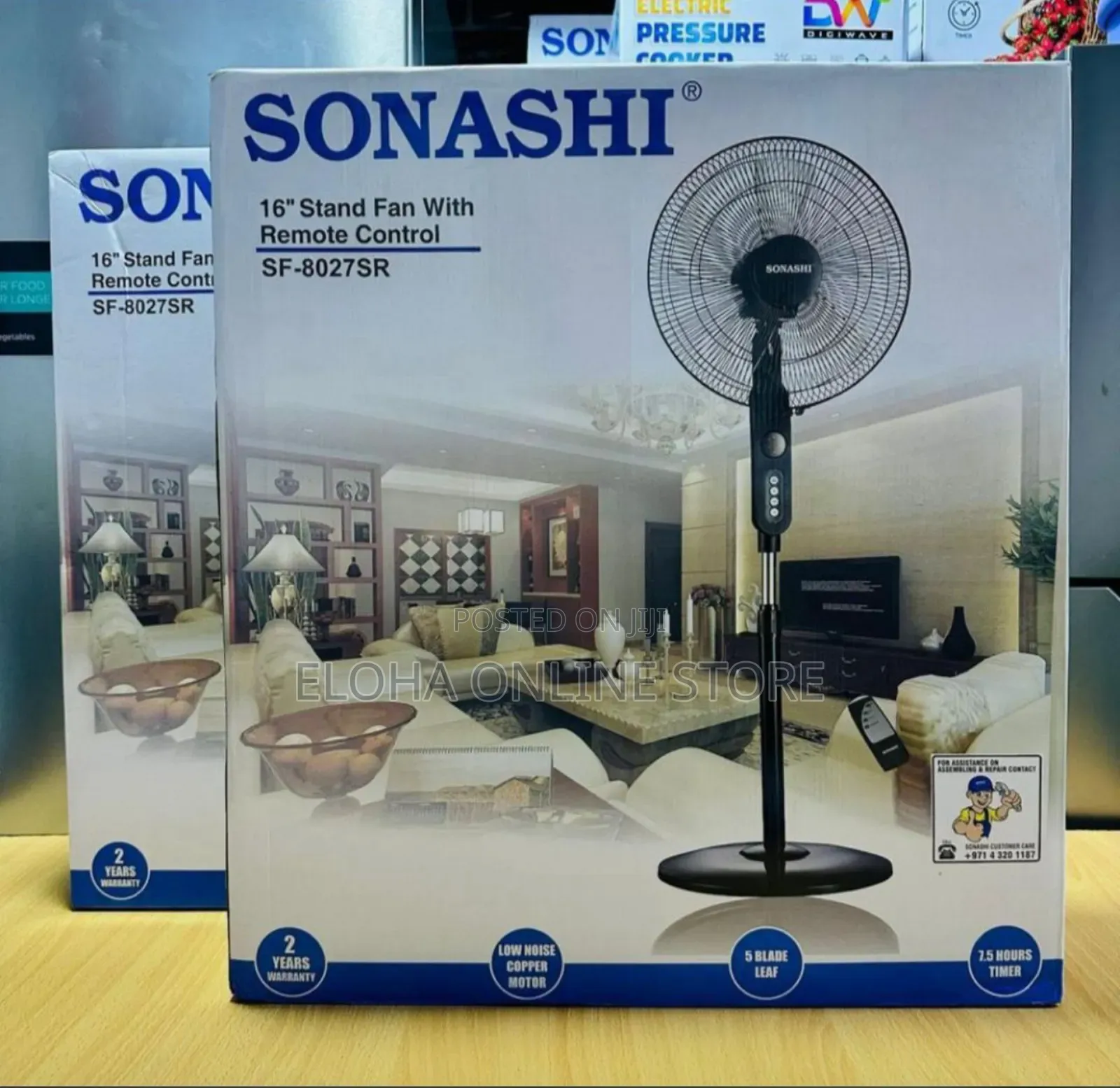 16 Inches Sonashi Stand Fan With Remote Control