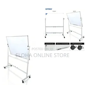Double-Sided Magnetic Whiteboard With Adjustable Stand
