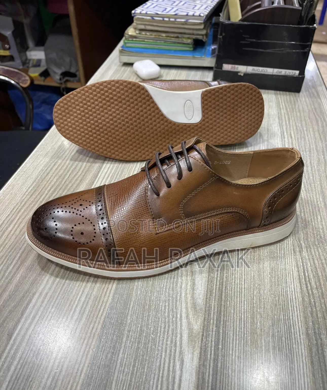 Original Men’S Brown Clarks Casual/Gentle Oxford Brogue Leather Shoes