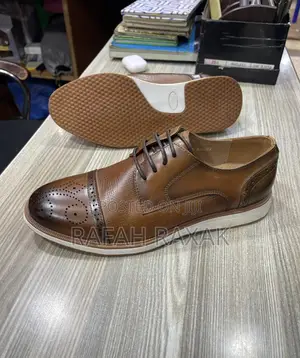 Original Men’S Brown Clarks Casual/Gentle Oxford Brogue Leather Shoes