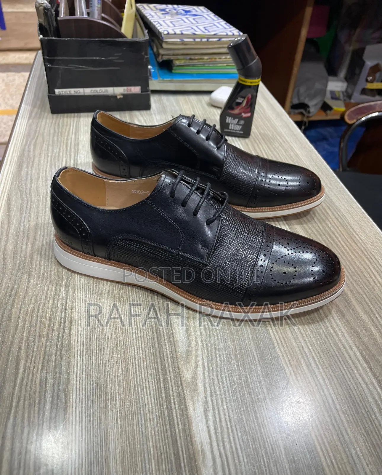 Original Men’S Clarks Gentle/Casual Flat Sole Brogue Leather Shoes