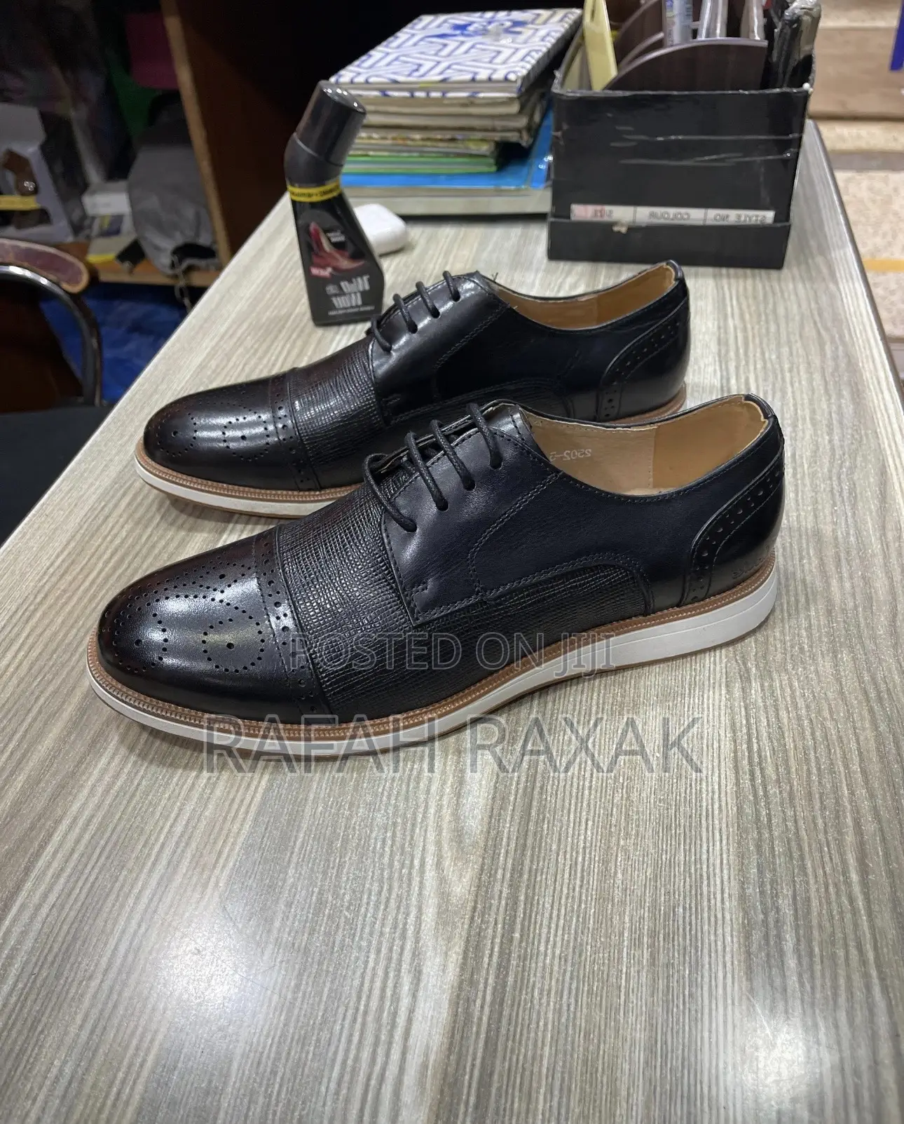 Original Men’S Clarks Gentle/Casual Flat Sole Brogue Leather Shoes