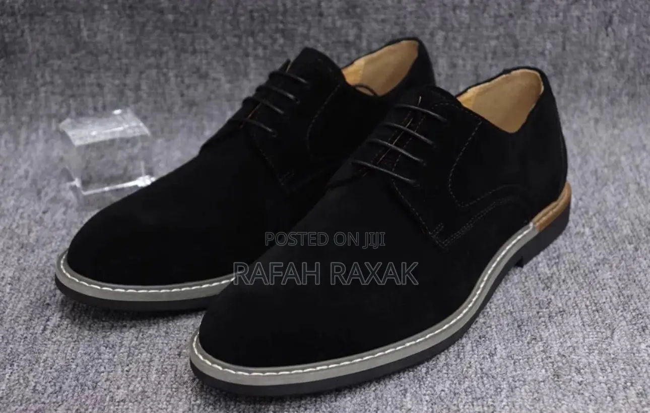 Original Men’S Classic Billionaire Black Suede Oxford Derby Shoes