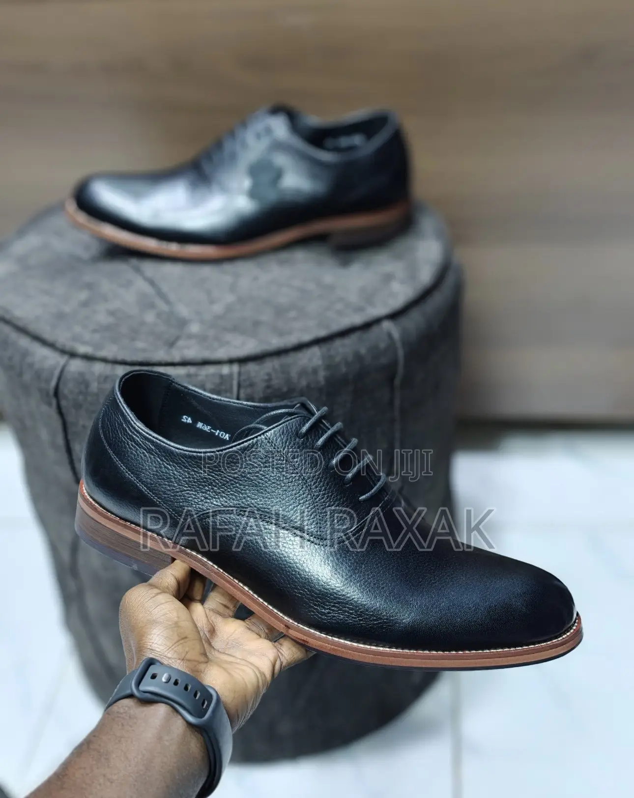 Original Men’S Black Franco Banetti Formal/Gentle Derby Shoes