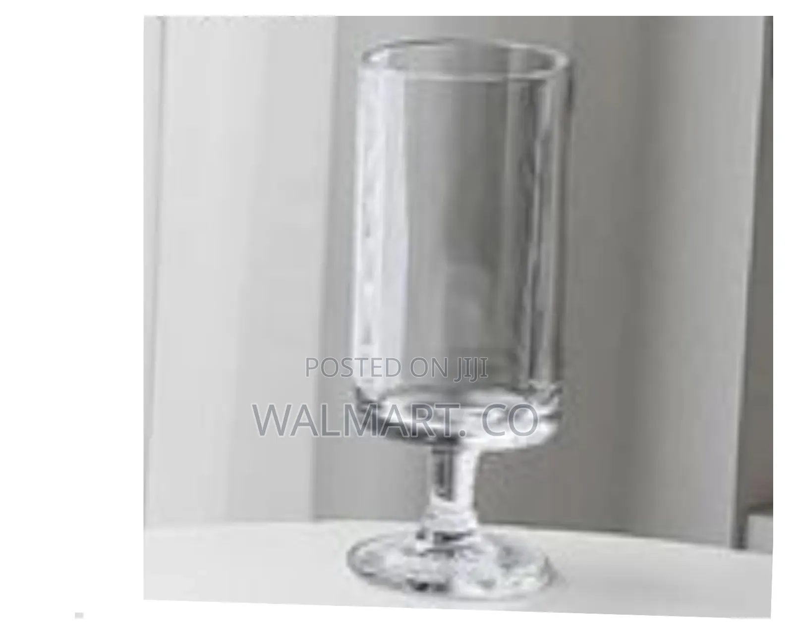 Set of 6 Contemporary Cylindrical Stemmed Glasses