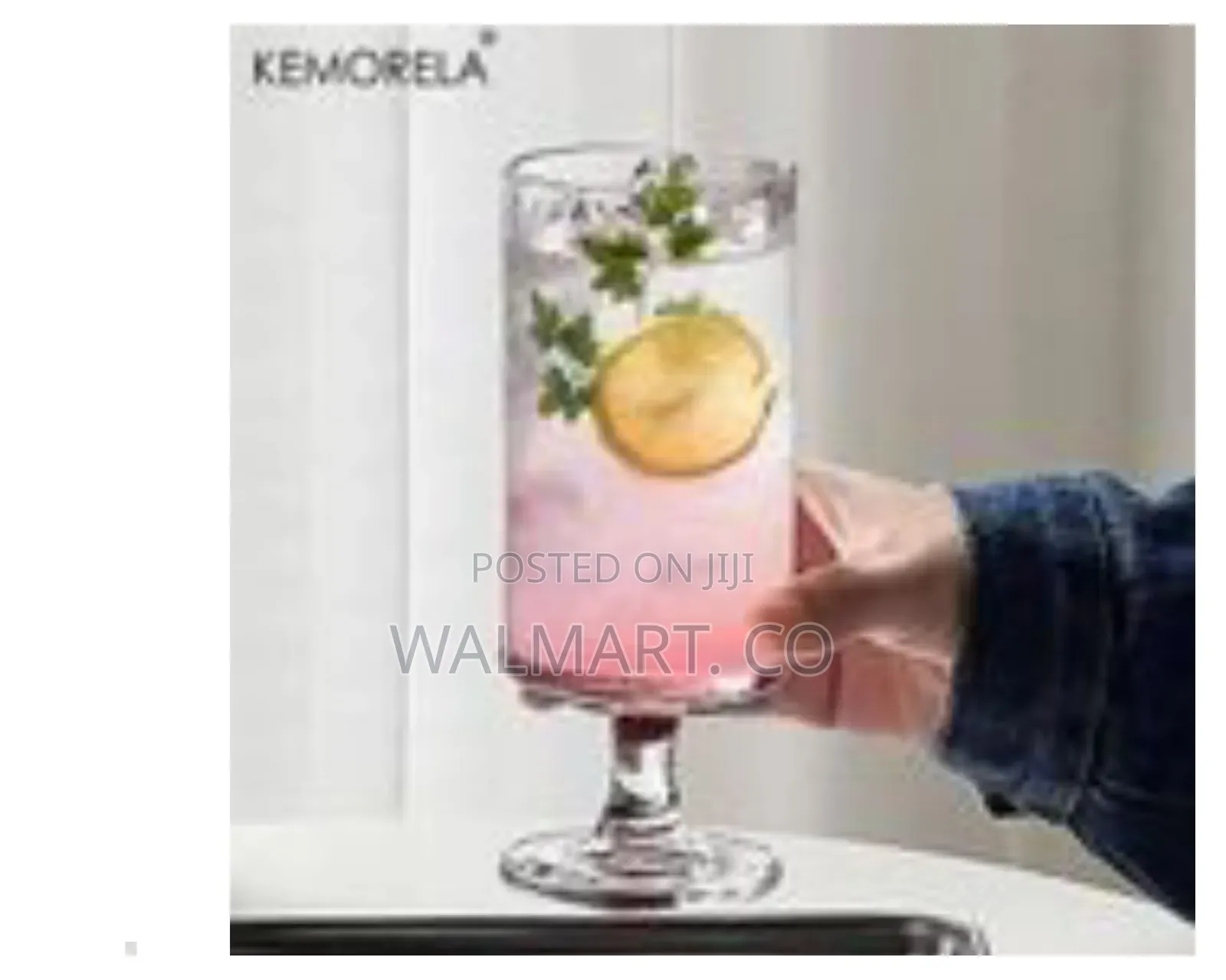 Set of 6 Contemporary Cylindrical Stemmed Glasses