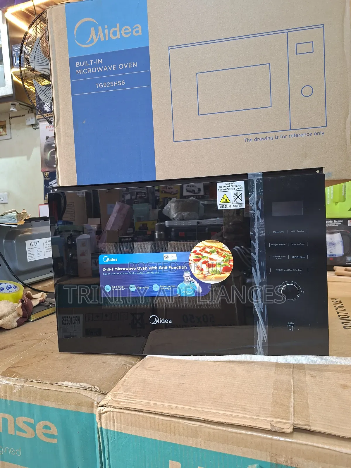 Midea Built-in Grill Microwave Oven, 25l Capacity Tg925hs6