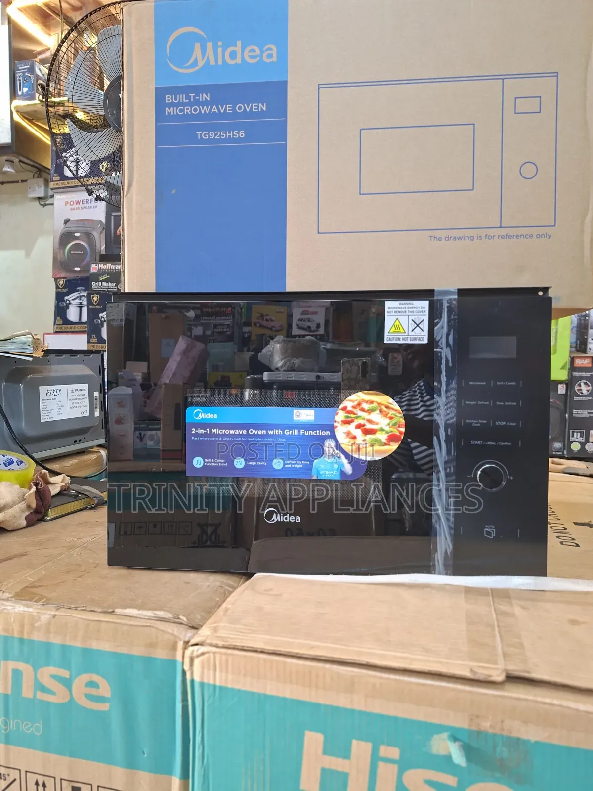 Midea Built-in Grill Microwave Oven, 25l Capacity Tg925hs6