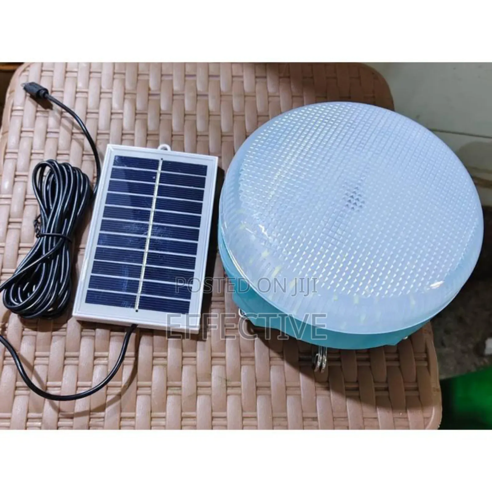 Led Solar Camping Light With A Remote Solar Panel.