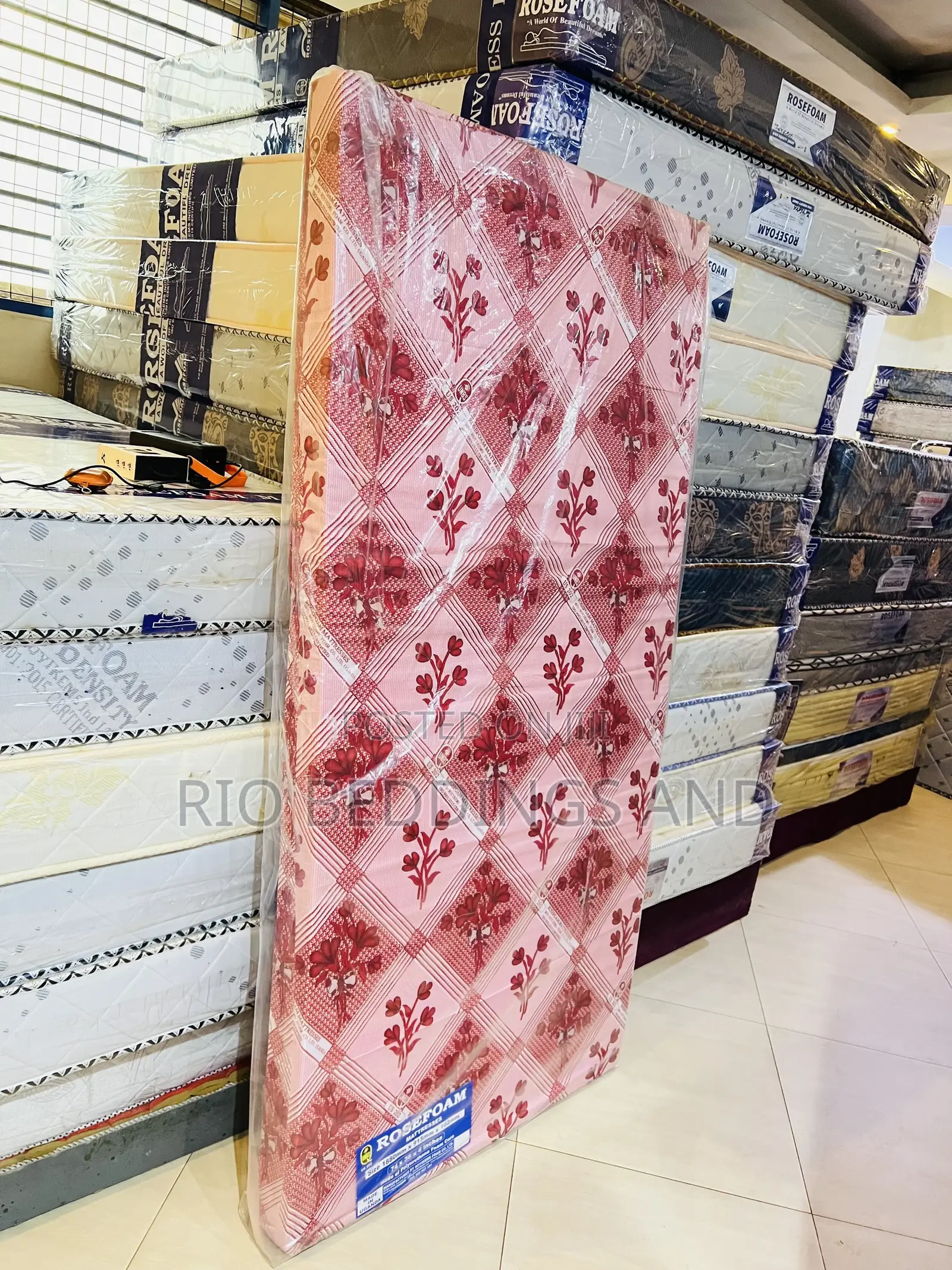 3x6 4 Inches Rose Foam Mattress