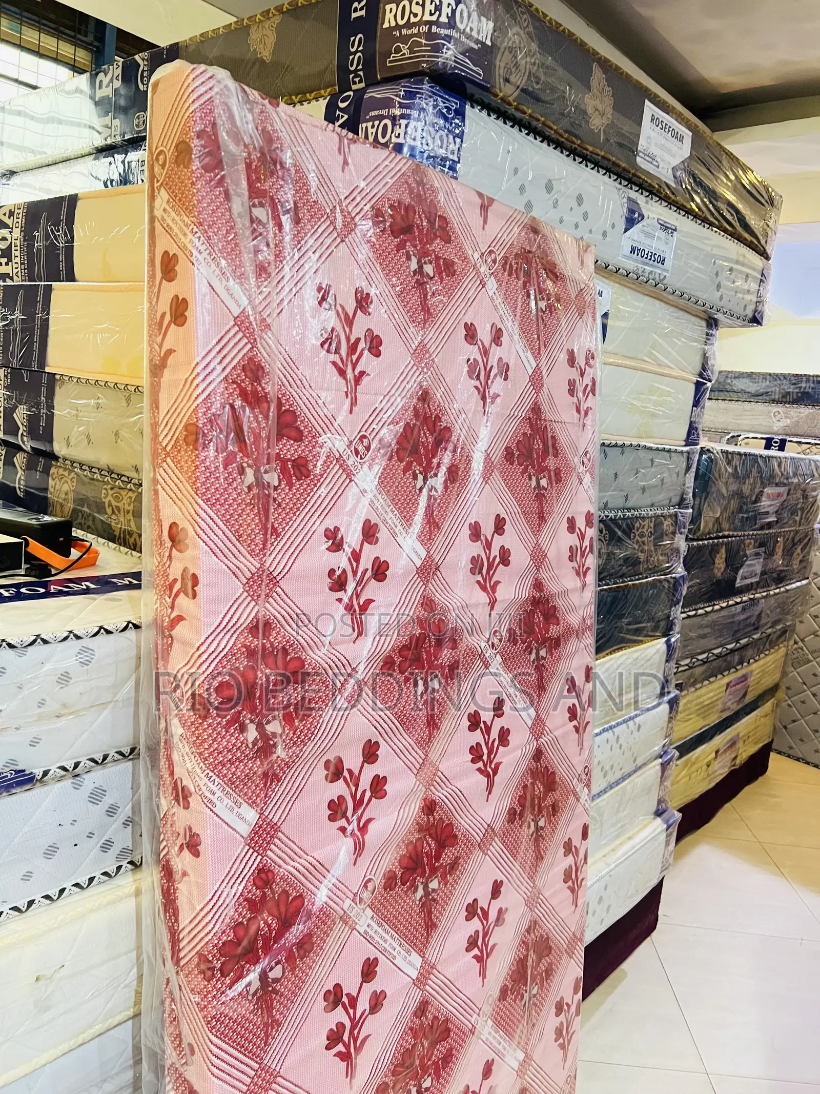 3x6 4 Inches Rose Foam Mattress