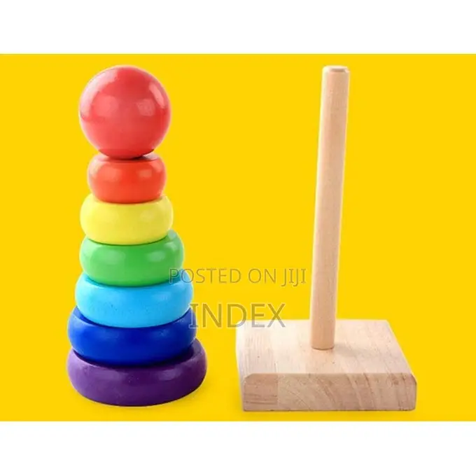 Other Wooden Rainbow Tower Kids Play Toy