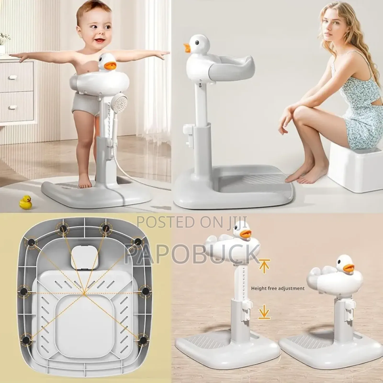 Adjustable Baby Bathing Stand, With Anti-Slip Base