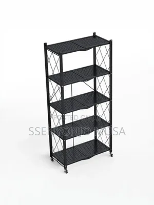 Homemiyn Folding Shelf With Wheels | 4/5 Levels, Heavyduty.