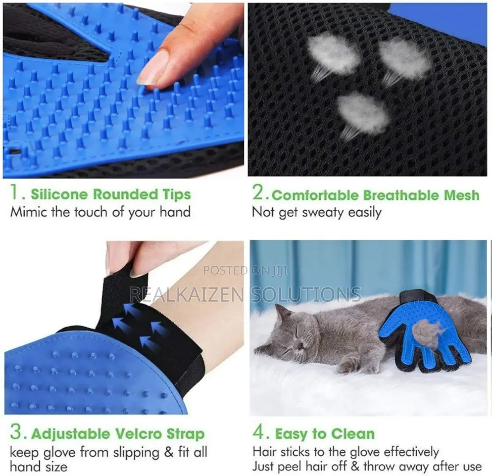 Play Premium Silicone Animal Pet Dog Wash Brush Cleaning Massage Glove