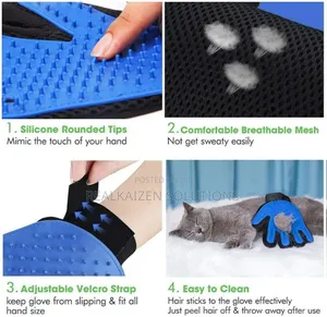Play Premium Silicone Animal Pet Dog Wash Brush Cleaning Massage Glove