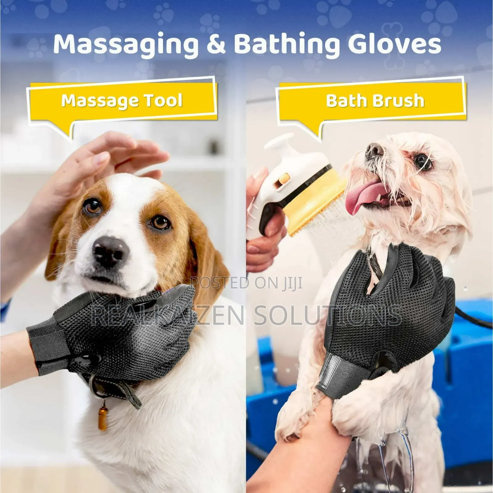 Play Premium Silicone Animal Pet Dog Wash Brush Cleaning Massage Glove