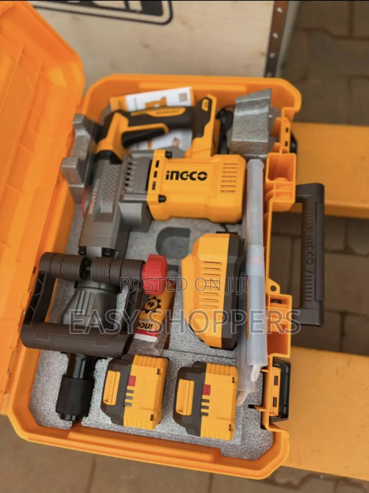 Ingco Brushless Cordless Demolition Breaker 20v 2 Batteries Charger