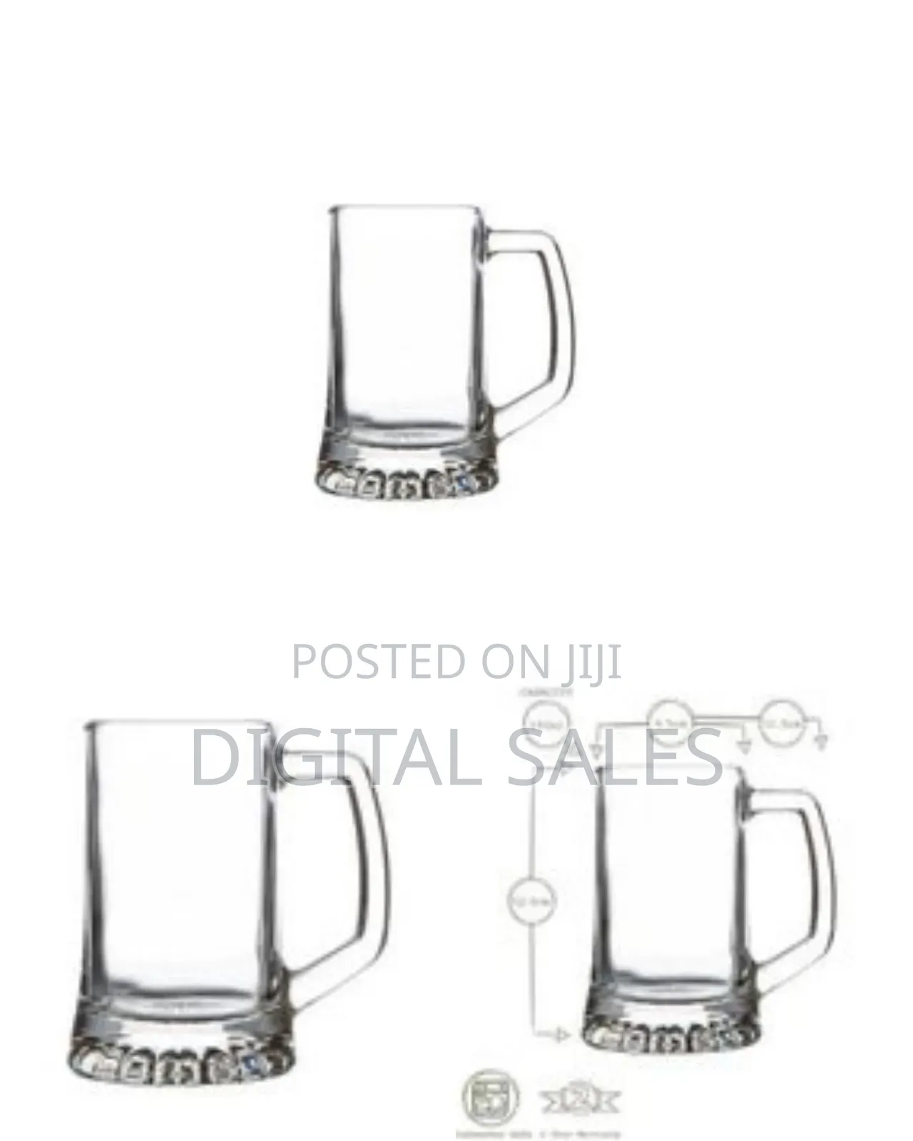 Occo Stern Glass Beer Mug.