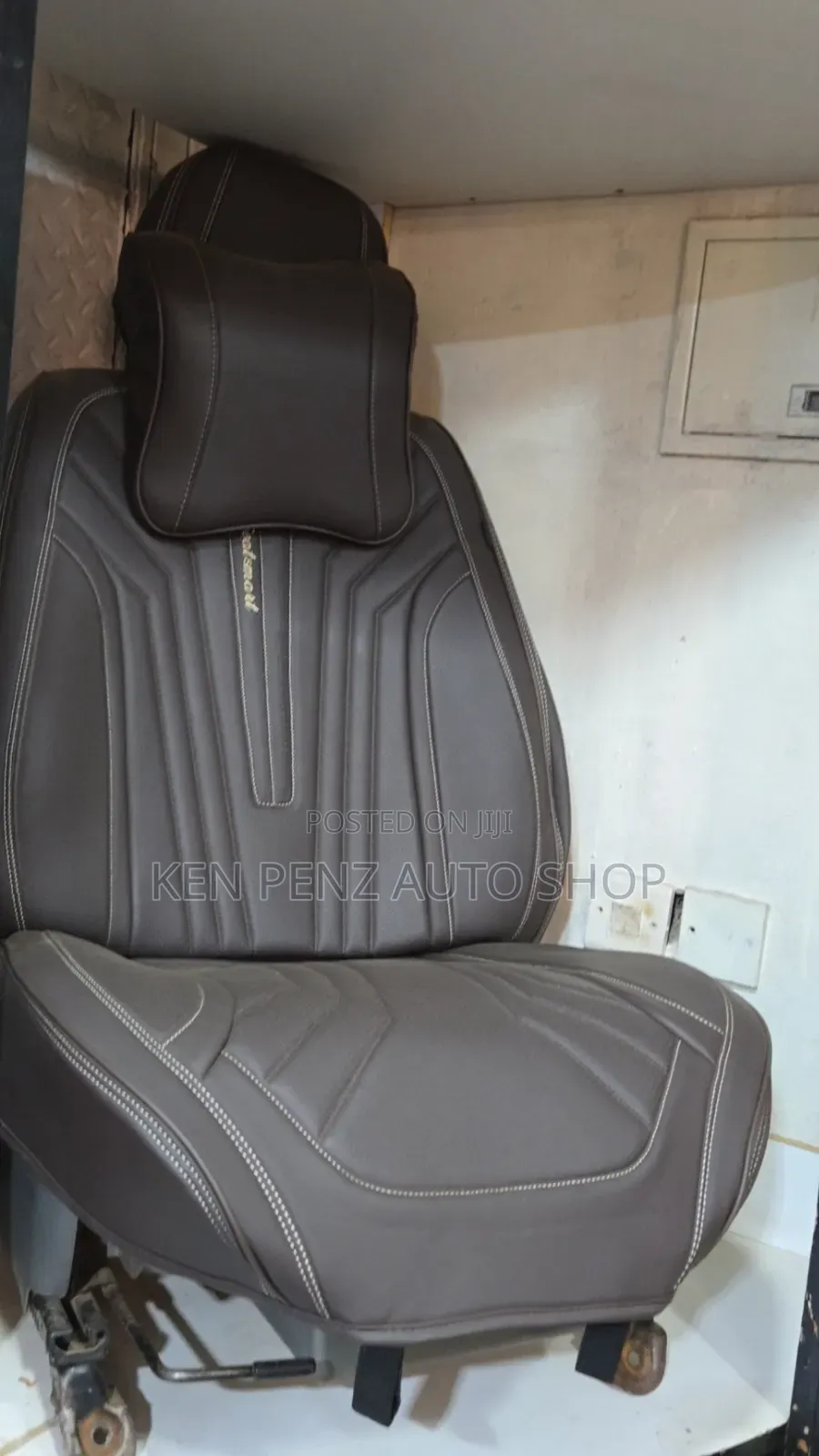 Brown Leather Universal Car Seat Covers ( 5 Seater)