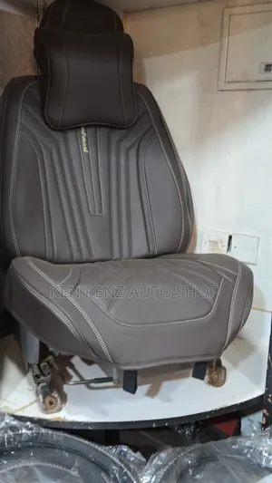 Brown Leather Universal Car Seat Covers ( 5 Seater)
