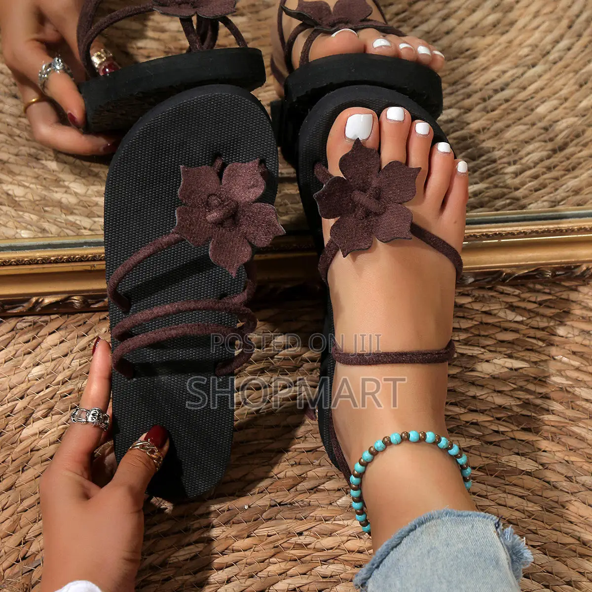 Beach Open Toe Elastic Band Wedges Platform Women Sandals