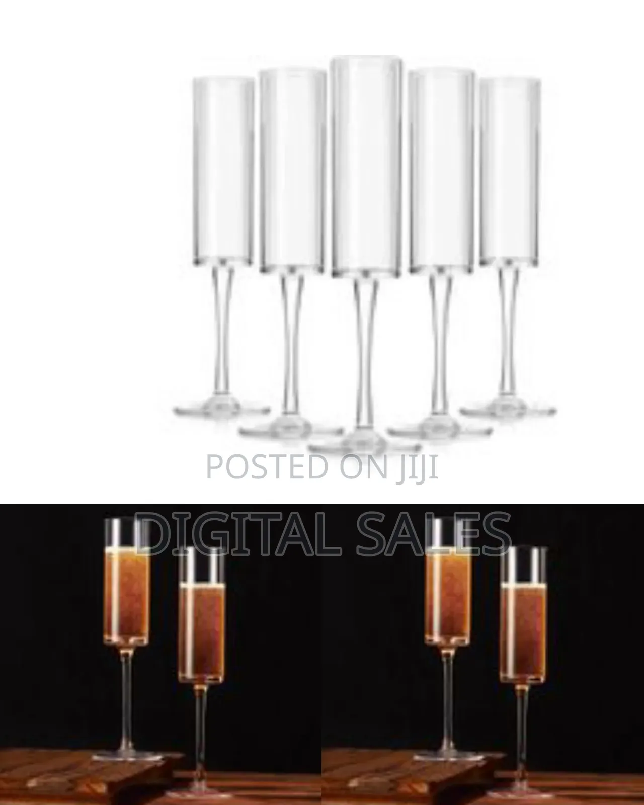 Set of Joyjolt Claire Crystal Champagne Flutes.