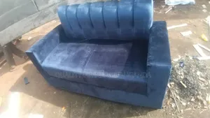 Simple Navy Blue 2 Seater Sofa