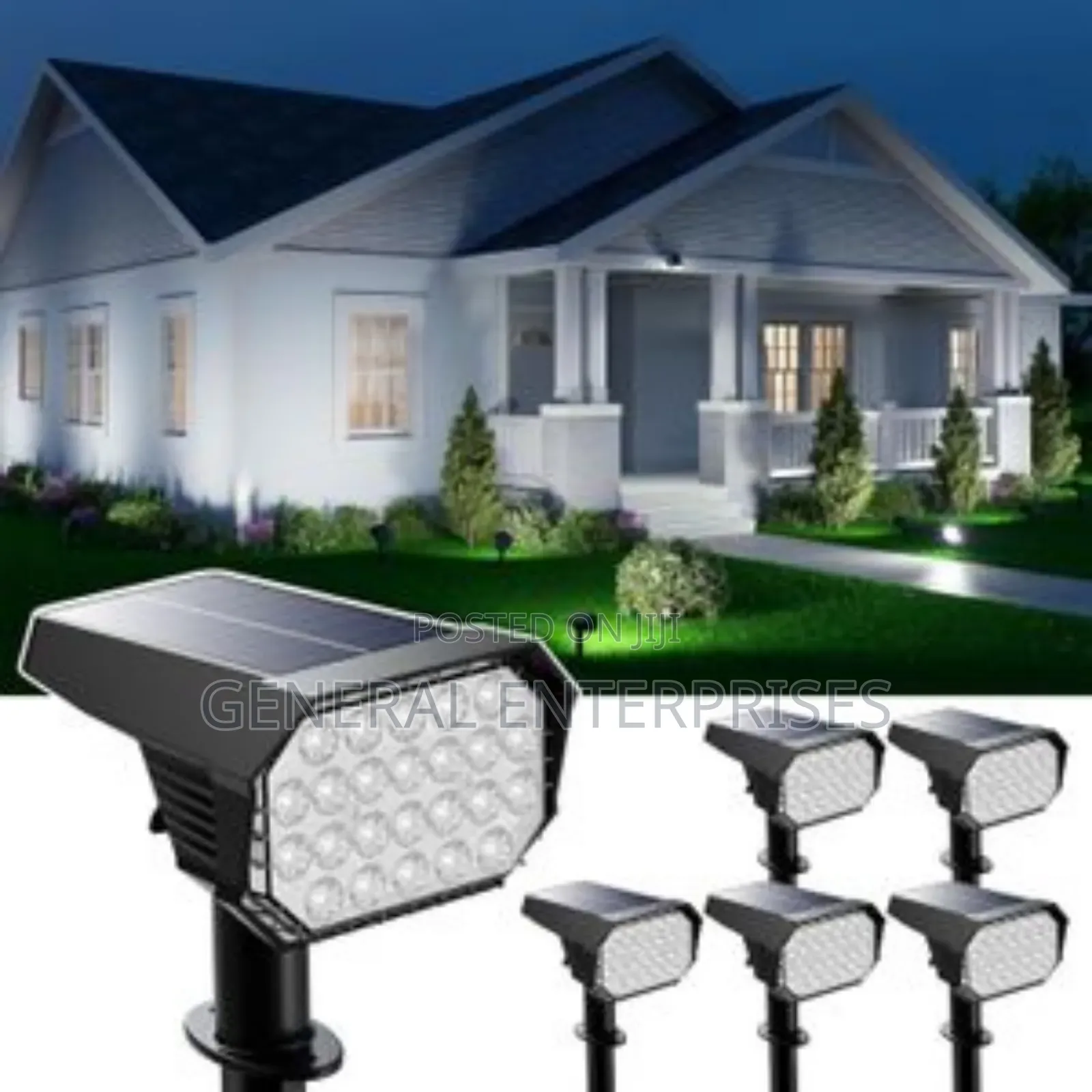 1 Solar-Powered Outdoor Spot Lights.