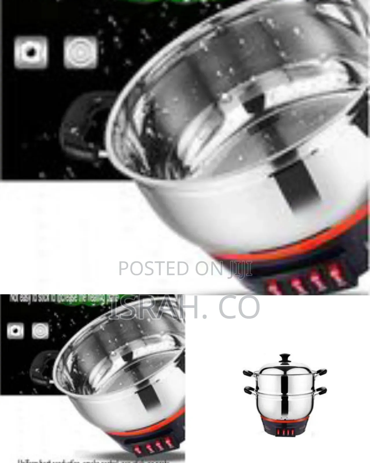 Stainless Steel Electric Food Steamer and Cooker.