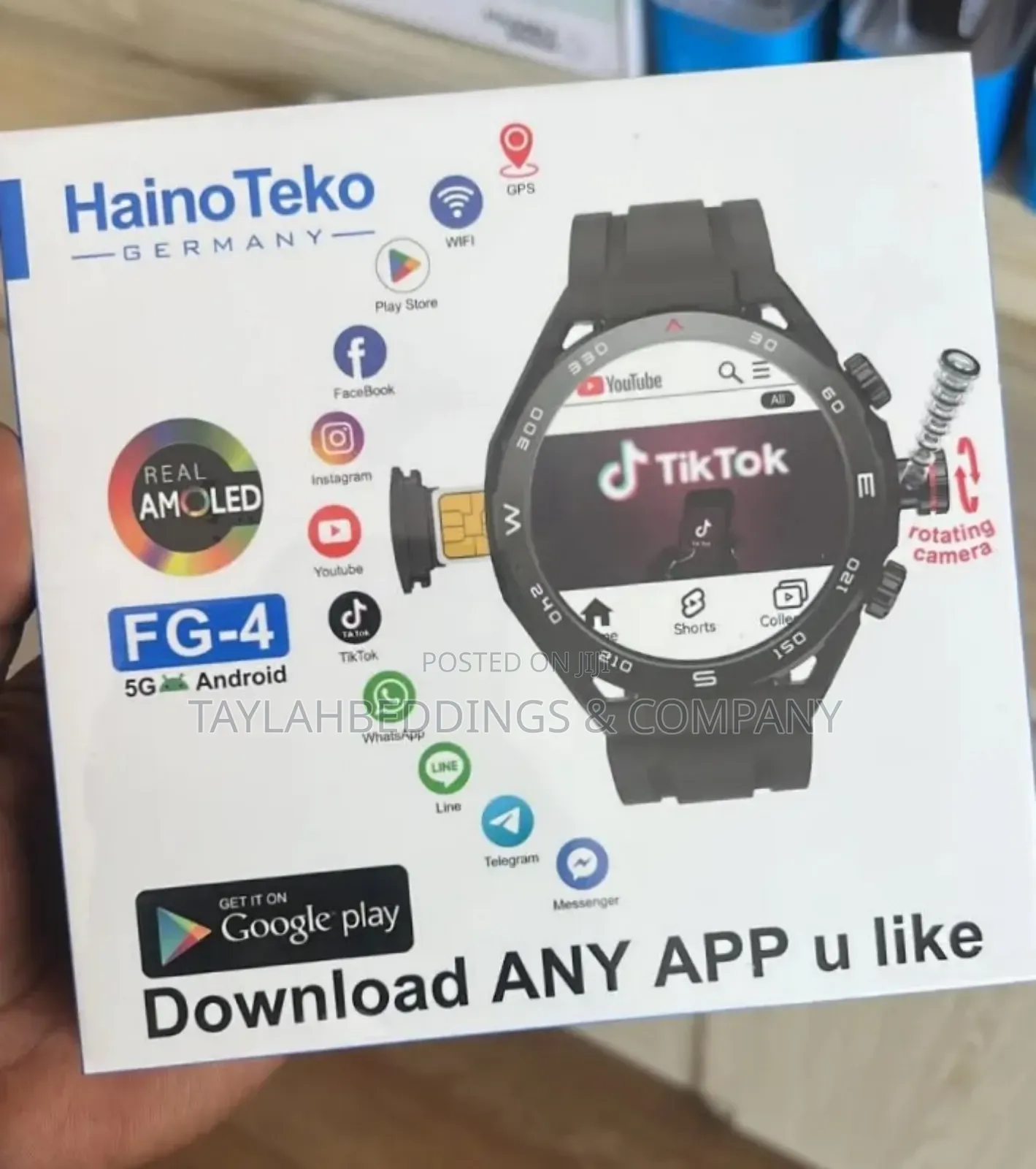 Hainoteko Fg4-5g Android Mobile Watch - Camera and 4g Sim Card