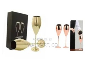 Elegant Stainless Steel Champagne Flutes