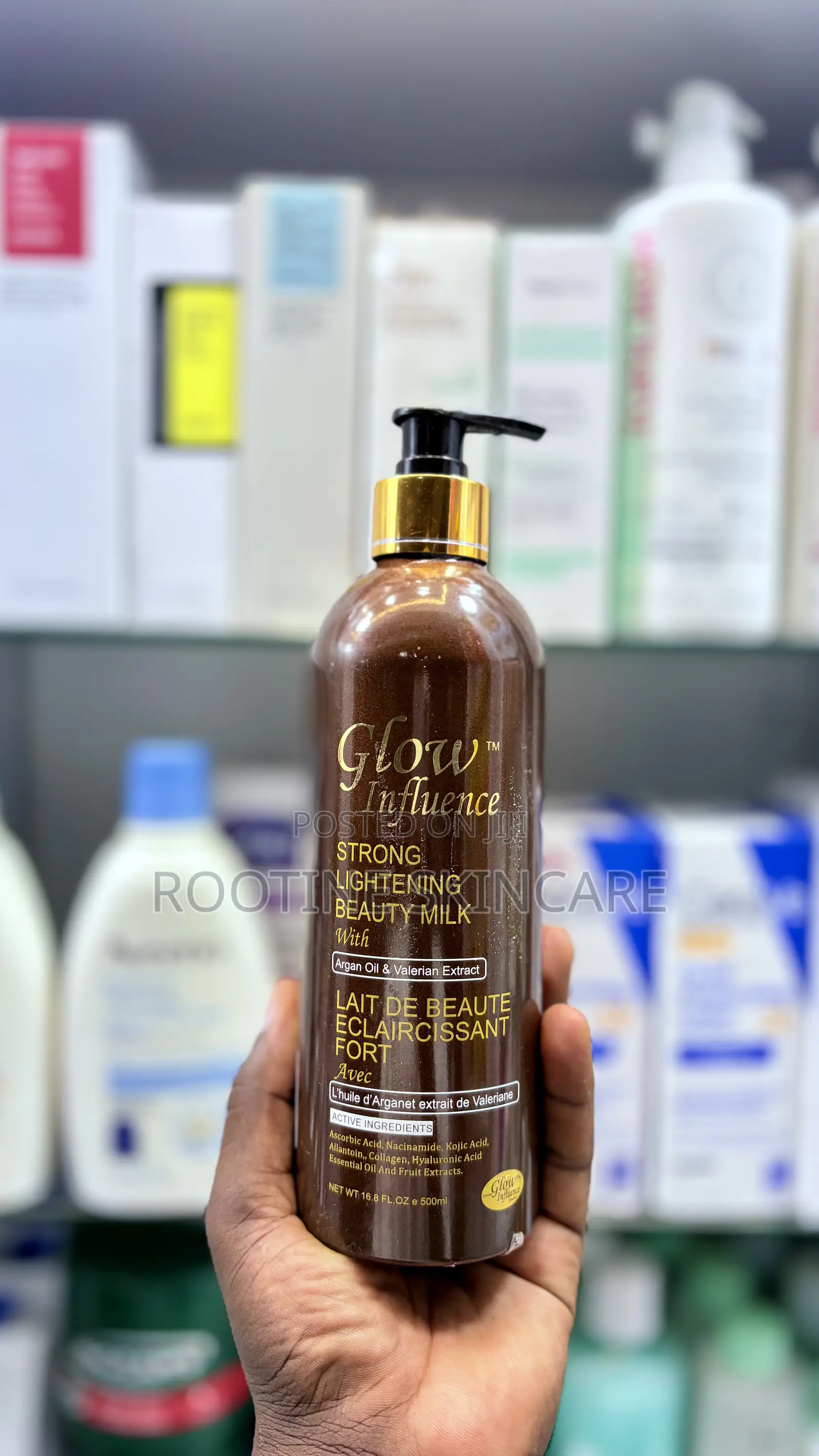 Glow Influence Strong Lightening Beauty Milk With Argan Oil 500mls