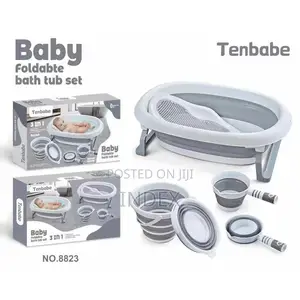 4pcs Baby Foldable Bath Tub Set