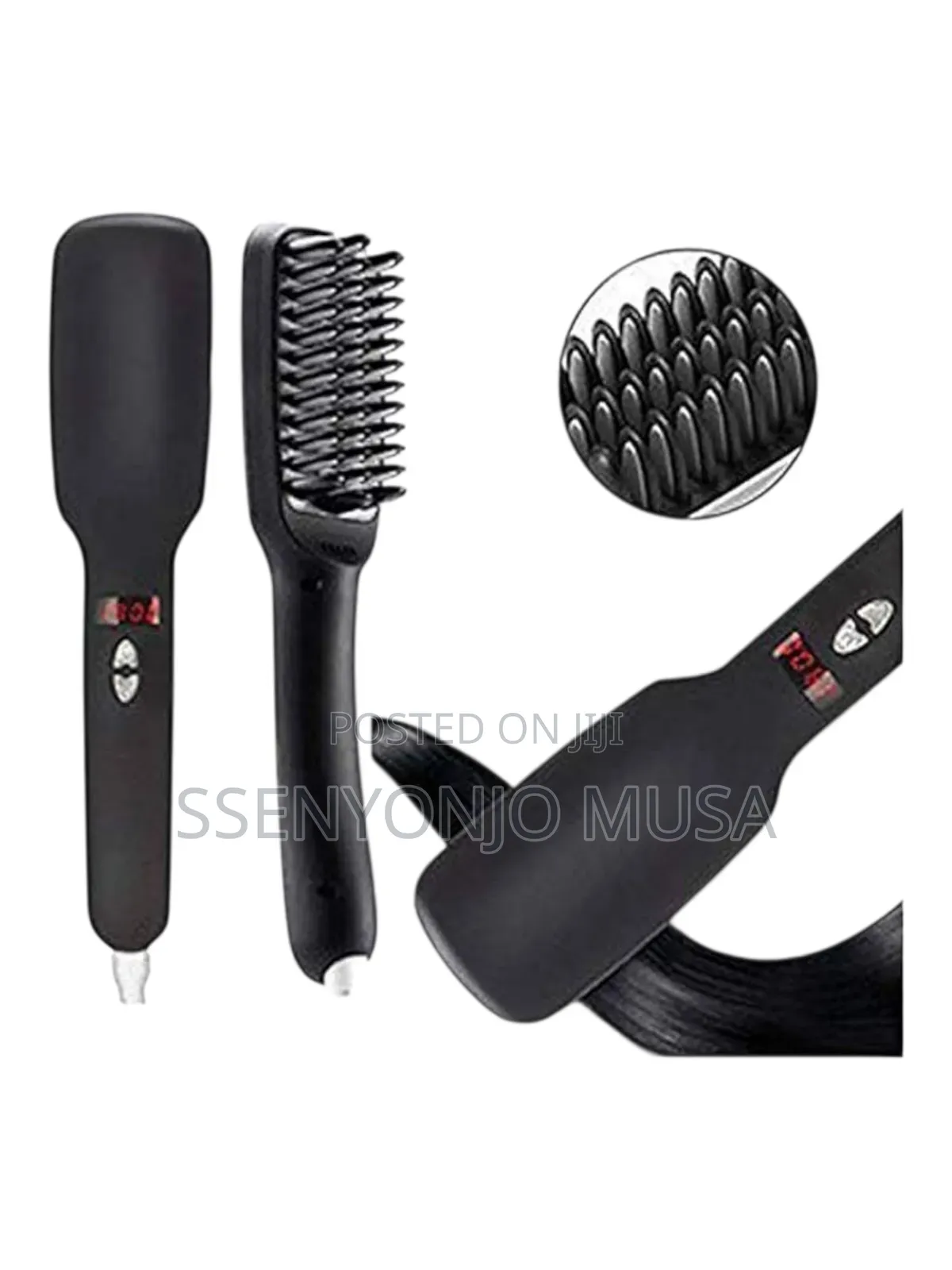 Ionic Hair Straightener Brush 2 in 1 PTC Heating