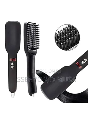 Ionic Hair Straightener Brush 2 in 1 PTC Heating