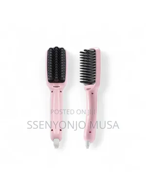 Ionic Hair Straightener Brush 2 in 1 PTC Heating