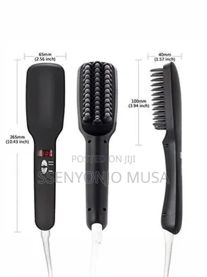 Ionic Hair Straightener Brush 2 in 1 PTC Heating