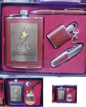 Premium Hip Flask and Smoking Accessory Gift Set