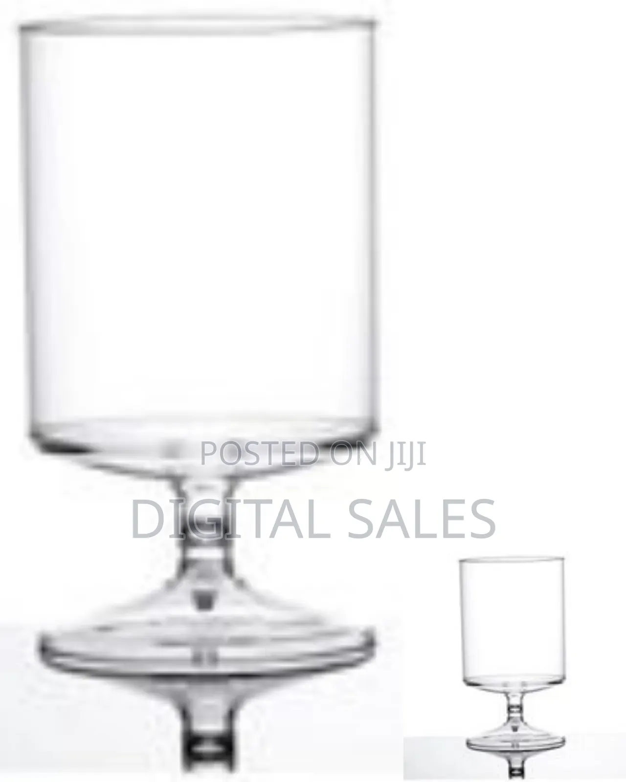 Set of 6 Contemporary Cylindrical Stemmed Glasses