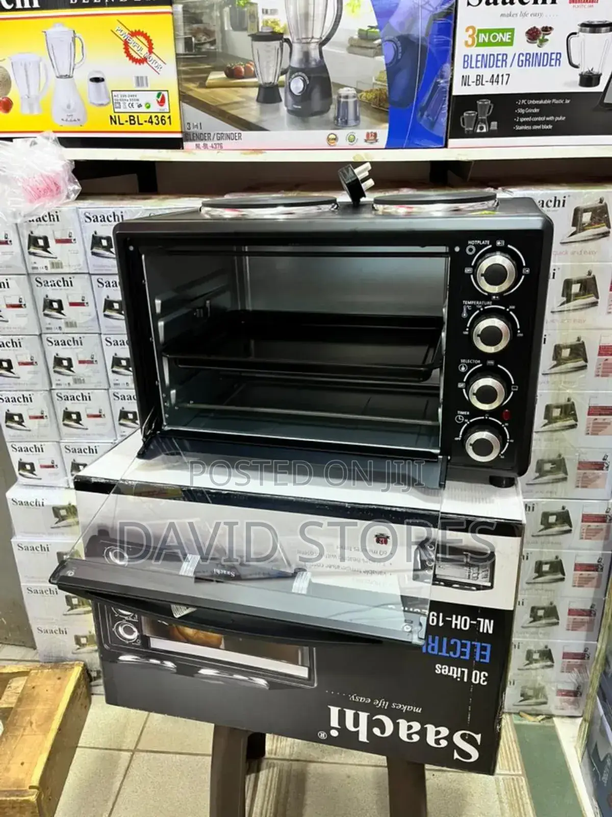 Saachi 30l Electric Oven With Two Hot Plates