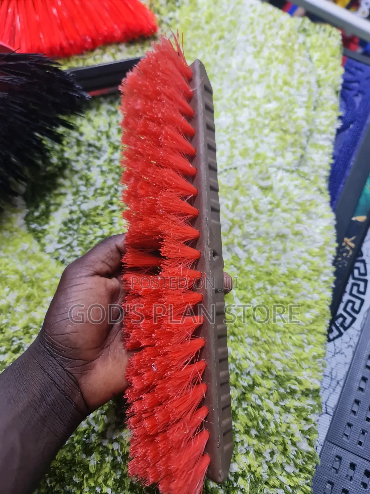 Utility Plastic Hard Brush With Long Handle