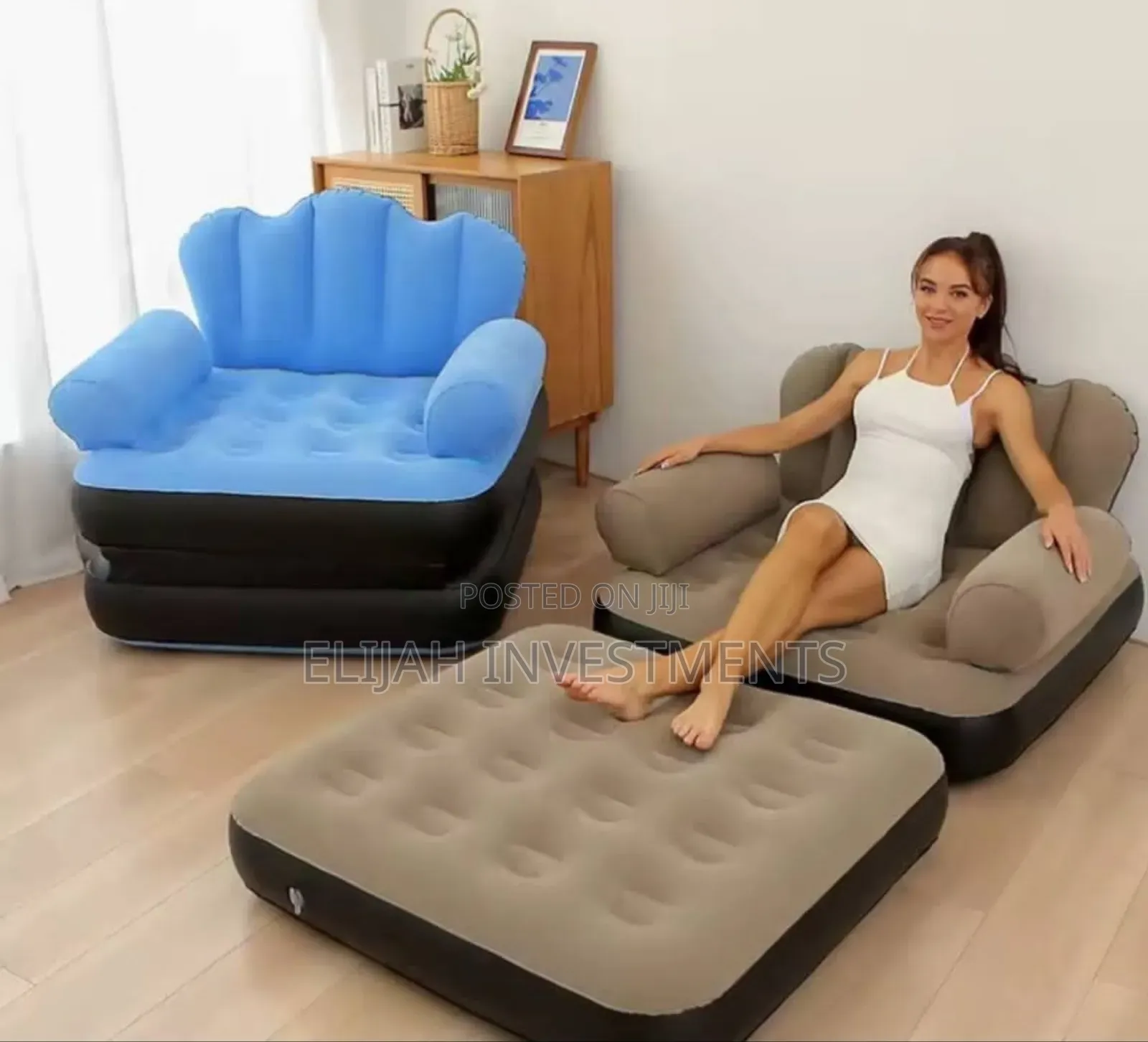 Double Layer in Inflatable Sofa Bed