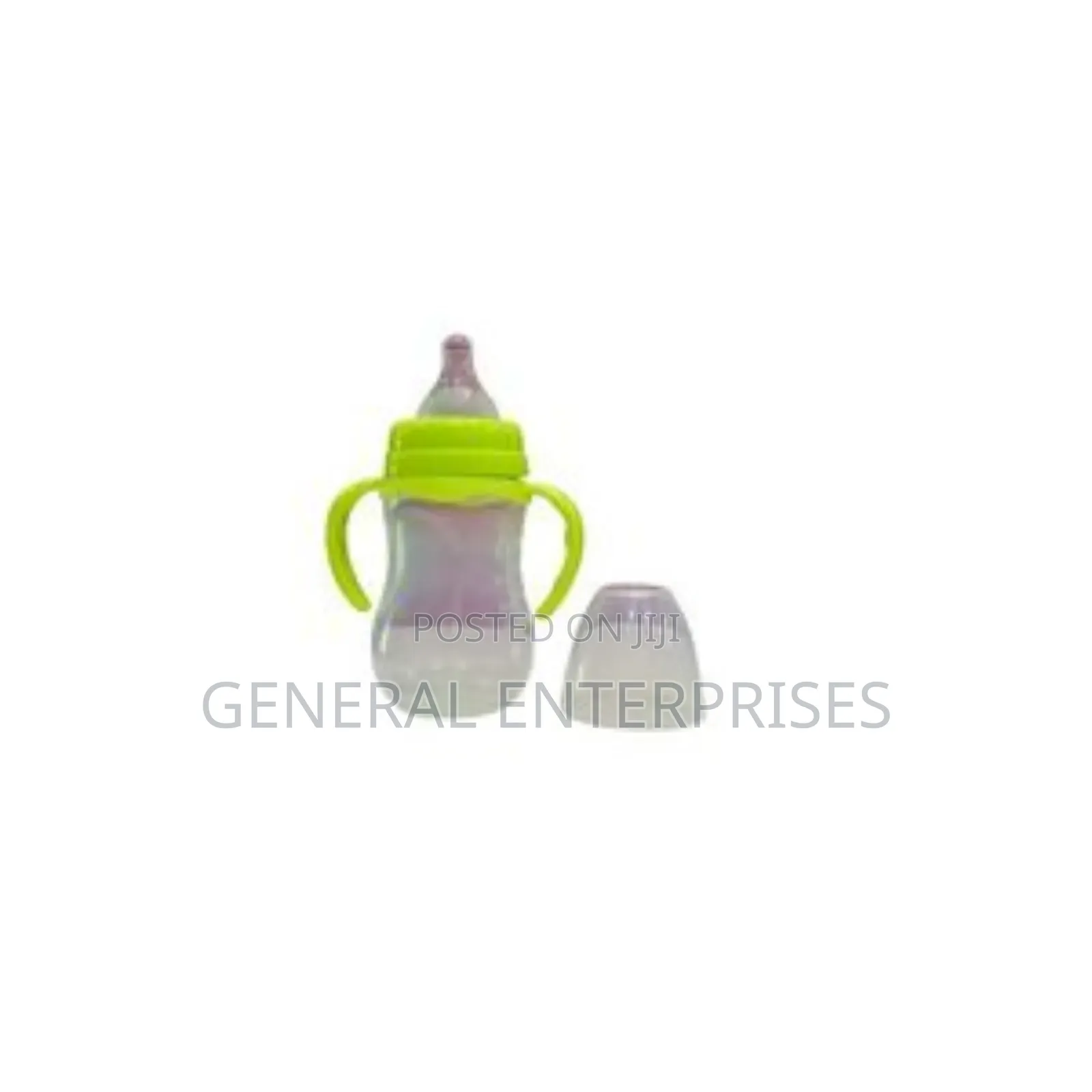 An Arc-Shaped Baby Feeding Bottle With Handles